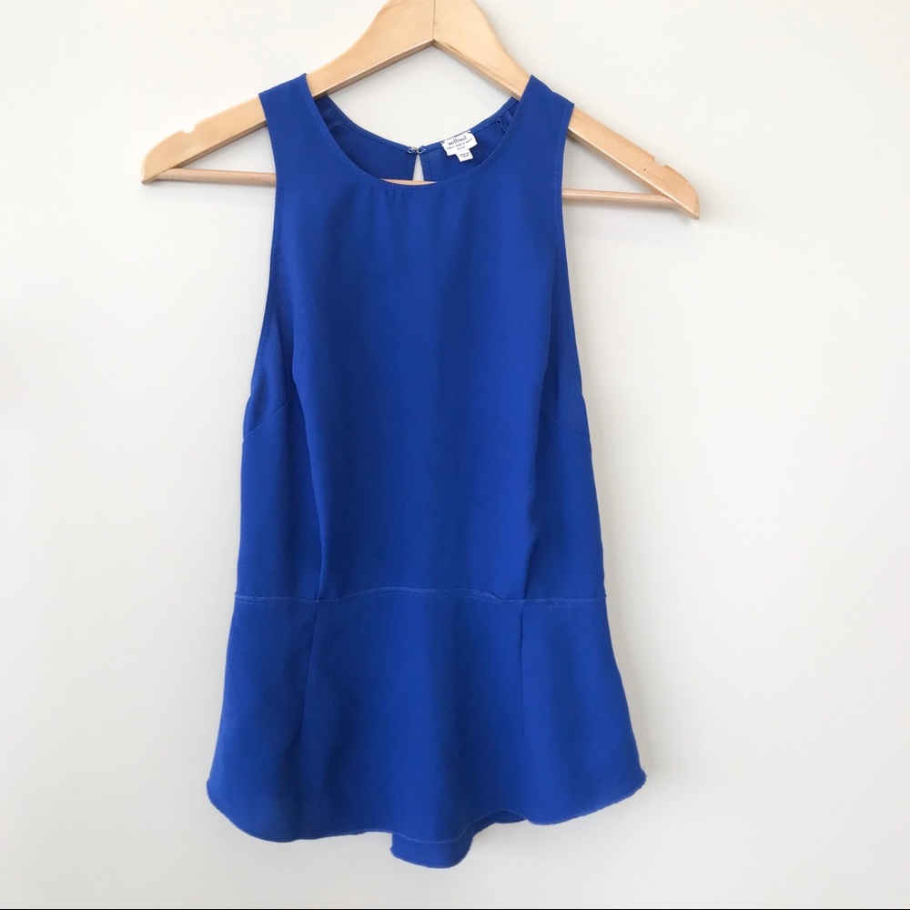 Aritzia Wilfred Open Back Peplum Top